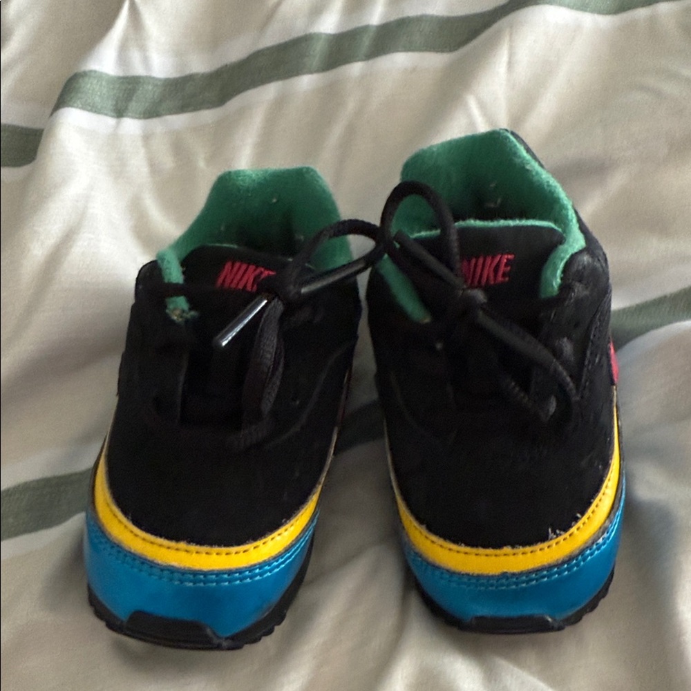 Nike Kids' Black, Blue, and Yellow Sneakers